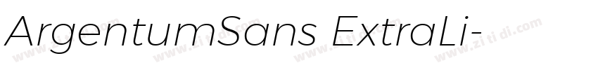 ArgentumSans ExtraLi字体转换